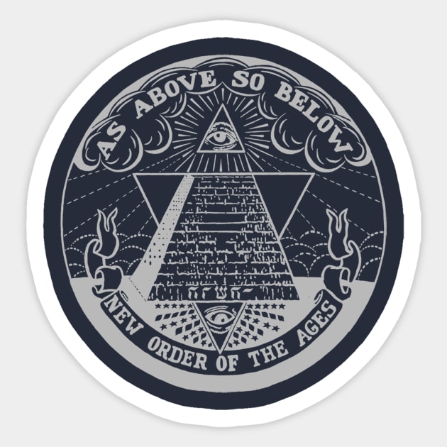 As Above So Below Silver Sticker by TopCityMotherland